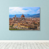 Panorama van Florence in Toscane - Italië Canvas Afdruk (Insitu (Houten vloer))