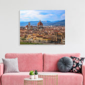 Panorama van Florence in Toscane - Italië Canvas Afdruk (Insitu (Woonkamer))