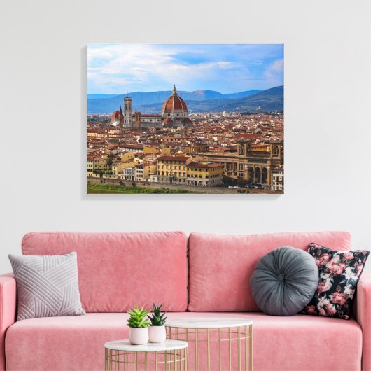 Panorama van Florence in Toscane - Italië Canvas Afdruk (Insitu (Woonkamer))
