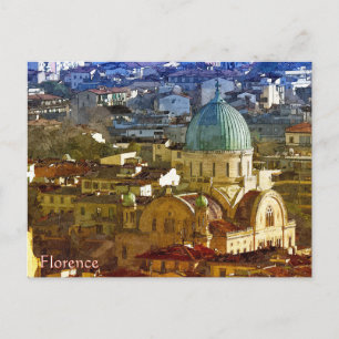 Panorama van Florence, Italië Feestdagenkaart