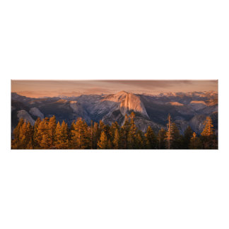 Panorama van Half Dome en High Sierra Foto Afdruk