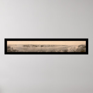 Panorama van Havana Foto 1898 Poster
