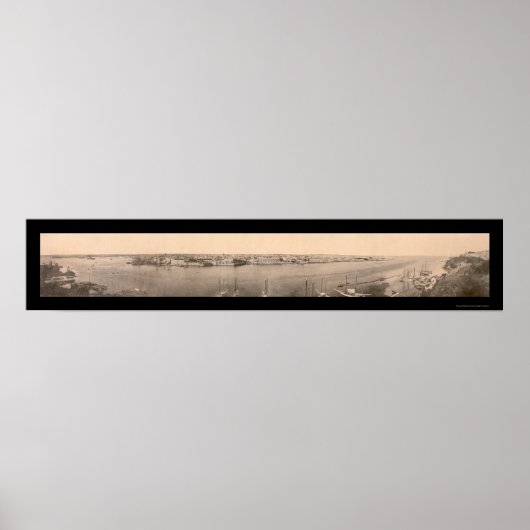 Panorama van Havana Foto 1898 Poster (Voorkant)