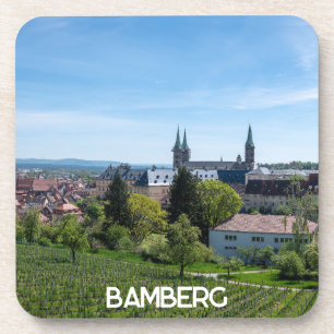 Panorama van het historische oude centrum van Bamb Bier Onderzetter