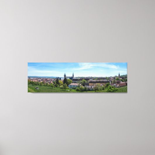 Panorama van het historische oude centrum van Bamb Canvas Afdruk (Voorkant)