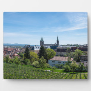 Panorama van het historische oude centrum van Bamb Fotoplaat