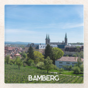 Panorama van het historische oude centrum van Bamb Glazen Onderzetter
