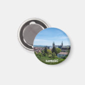 Panorama van het historische oude centrum van Bamb Magneet (Voorkant / Achterkant)
