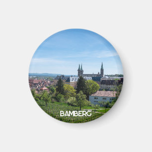 Panorama van het historische oude centrum van Bamb Magneet