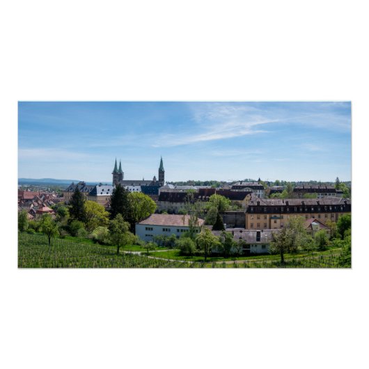 Panorama van het historische oude centrum van Bamb Perfect Poster (Voorkant)