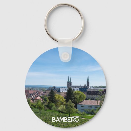 Panorama van het historische oude centrum van Bamb Sleutelhanger (Voorkant)
