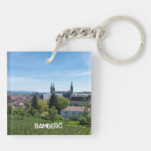 Panorama van het historische oude centrum van Bamb Sleutelhanger (Achterkant)
