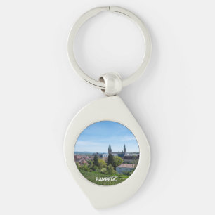 Panorama van het historische oude centrum van Bamb Sleutelhanger