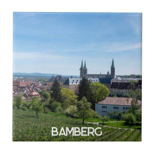 Panorama van het historische oude centrum van Bamb Tegeltje (Voorkant)