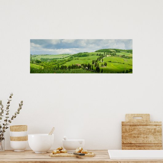 Panorama van het Poster van het Toscaanse landscha (Keuken)