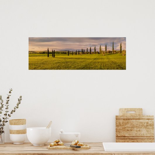 Panorama van het Poster van het Toscaanse landscha (Keuken)