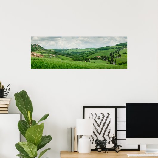 Panorama van het Poster van het Toscaanse landscha (Thuiskantoor)