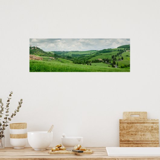 Panorama van het Poster van het Toscaanse landscha (Keuken)