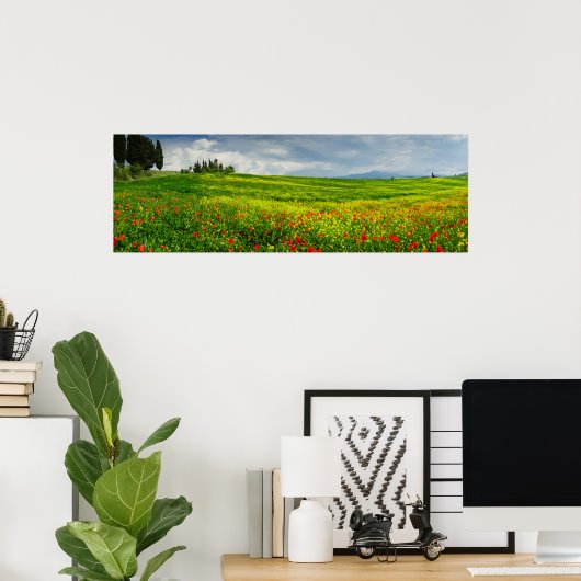 Panorama van het Poster van het Toscaanse landscha (Thuiskantoor)
