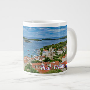 Panorama van Hvar in Kroatië reis Grote Koffiekop