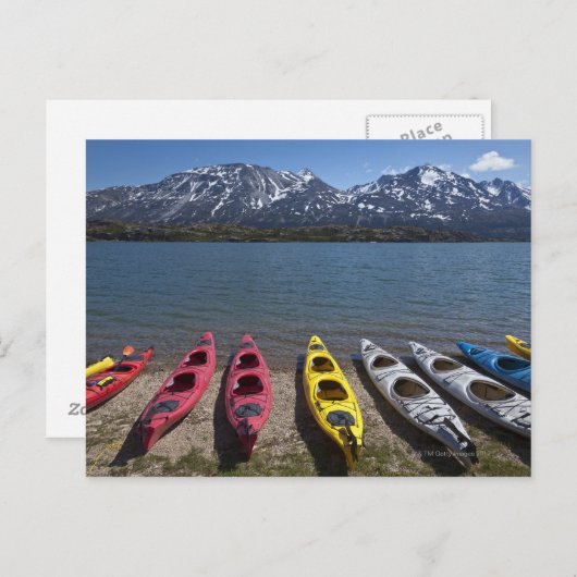 Panorama van kayaks op het Bernard-meer in Alaska Briefkaart (Voorkant / Achterkant)