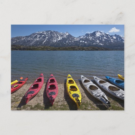 Panorama van kayaks op het Bernard-meer in Alaska Briefkaart (Voorkant)