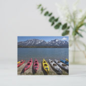Panorama van kayaks op het Bernard-meer in Alaska Briefkaart (Staand voorkant)