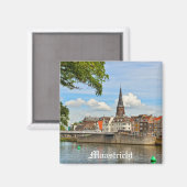 Panorama van Maastricht vanuit de rivier de Maas Magneet (Voorkant / Achterkant)