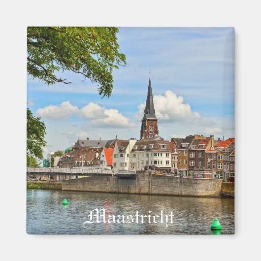 Panorama van Maastricht vanuit de rivier de Maas Magneet (Voorkant)