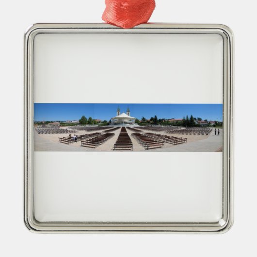 panorama van Medjugorje Metalen Ornament (Voorkant)