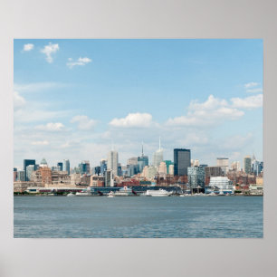 Panorama van Midtown Manhattan over de Hudson Poster