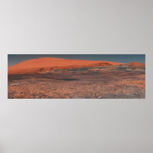 Panorama van Mount Sharp op Mars Poster (Voorkant)