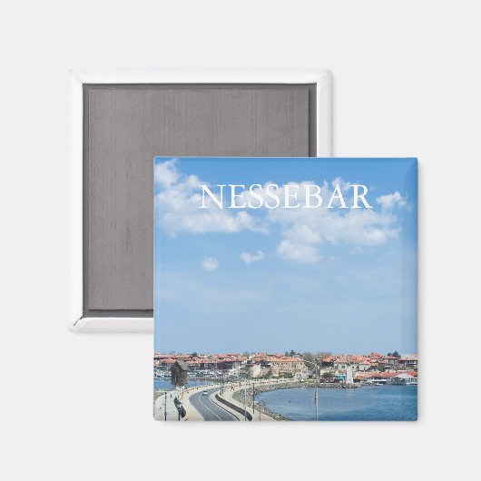 Panorama van Old Nessebar. Bulgarije Magneet (Voorkant / Achterkant)