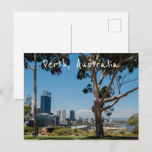 Panorama van Perth vanuit het prachtige Kings Park Briefkaart (Voorkant / Achterkant)