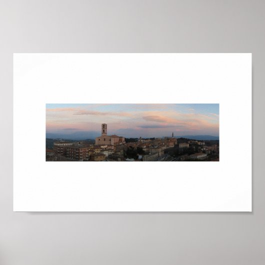 panorama van perugia poster (Voorkant)