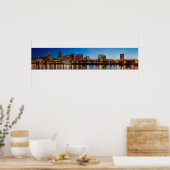 Panorama van Portland Oregon 's nachts Poster (Keuken)