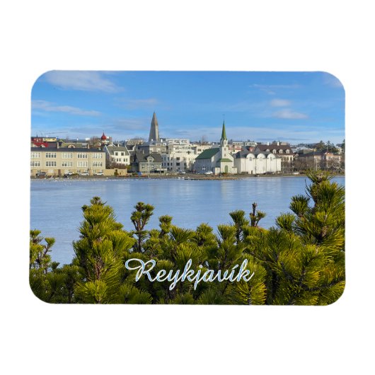 Panorama van Reykjavik Magneet (Horizontaal)