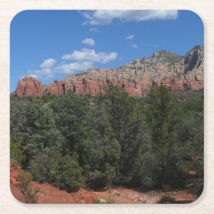 Panorama van rode rotsen in Sedona Arizona Kartonnen Onderzetters