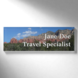 Panorama van rode rotsen in Sedona Arizona Naambadge