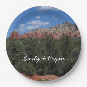Panorama van rode rotsen in Sedona Arizona Papieren Bordje