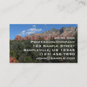 Panorama van rode rotsen in Sedona Arizona Visitekaartje