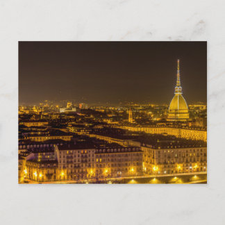 Panorama van Turijn met de mole Antonelliana 's na Briefkaart