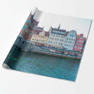 Panorama van typische kleurrijke decoratieve midde cadeaupapier
