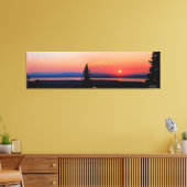 Panorama van zonsondergang over Eagle River, Alask Canvas Afdruk (Insitu (Woonkamer))