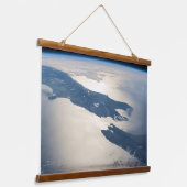 Panorama vanuit de ruimte markeert de straat van C Hangend Wandkleed (Gebogen)