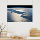 Panorama vanuit de ruimte markeert de straat van C Poster (Keuken)