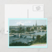 Panorama Vintage van Parijs Briefkaart (Voorkant / Achterkant)