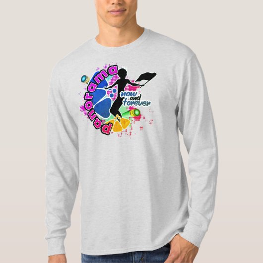 Panorama Vlag Vrouw Souvenir T-shirt (Voorkant)