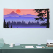 Panorama zonsondergang spandoek (Beurs)