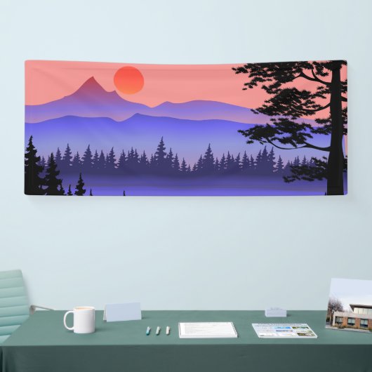 Panorama zonsondergang spandoek (Beurs)